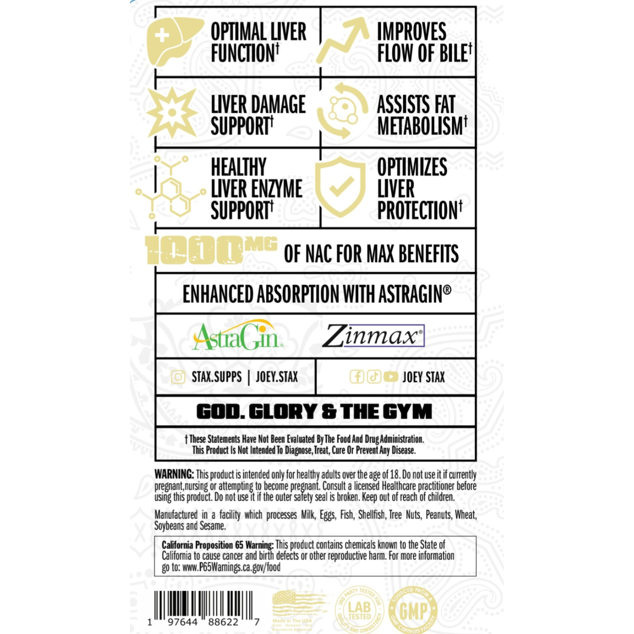Liver Support and Detox Supplement, side view, highlight flyer 